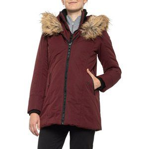 $215! NWT Point Zero Canada Women's Hooded Insulated Jacket Parka - Garnet - L